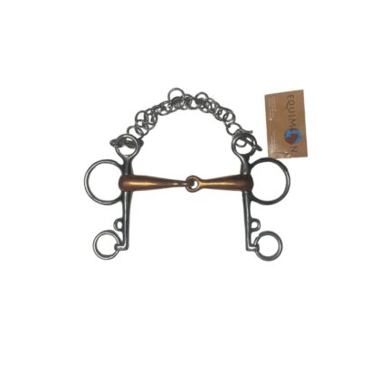 Bocado Pelham partido Inox cobre 12,5 cm