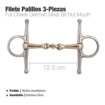 Filete Palillos 3 piezas Plata Alemana 12,5 cm