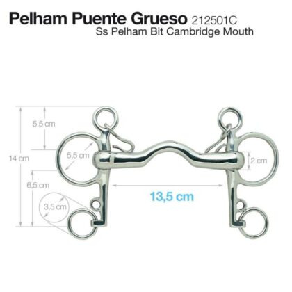 Bocado Pelham puente Grueso
