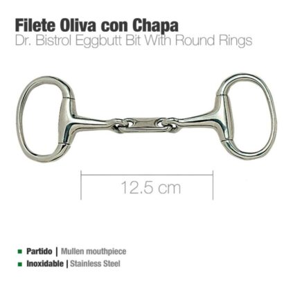 Filete Oliva Inox con chapa ZALDI 12,5 cm