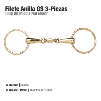 Filete 3 piezas ZALDI Dorado 12,5 cm